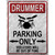 Drummer Parking Novelty Rectangle Sticker Decal