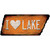I Love Lake Novelty Rusty Tennessee Shape Sticker Decal