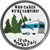 Who Cares We Are Camping Novelty Circle Sticker Decal