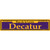 Decatur Purple Novelty Narrow Sticker Decal