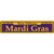 Mardi Gras Purple Novelty Narrow Sticker Decal