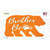 Brother Paw Orange Novelty Bear Sticker Decal