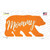 Mommy Orange Novelty Bear Sticker Decal