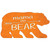 Mama Arrow Orange Novelty Bear Sticker Decal