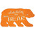 Daddy Arrow Orange Novelty Bear Sticker Decal