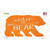 Sister Arrow Orange Novelty Bear Sticker Decal