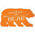 Sister Arrow Orange Novelty Bear Sticker Decal