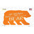 Grandpa Arrow Orange Novelty Bear Sticker Decal