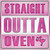 Straight Outta Oven Girl Novelty Square Sticker Decal