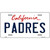 Padres California State Novelty Metal License Plate