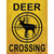 Deer Crossing Novelty Rectangle Sticker Decal