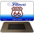 Route 66 On Illinois Novelty Metal Magnet M-2104