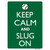 Keep Calm And Slug On Baseball Novelty Rectangle Sticker Decal