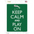 Keep Calm And Play On Novelty Rectangle Sticker Decal