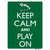Keep Calm And Play On Novelty Rectangle Sticker Decal