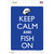Keep Calm And Fish On Novelty Rectangle Sticker Decal