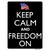 Keep Calm And Freedom On Novelty Rectangle Sticker Decal