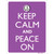 Keep Calm And Peace On Novelty Rectangle Sticker Decal