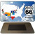 Route 66 Eight Flags With Clouds Novelty Metal Magnet M-4347