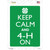 Keep Calm And 4-H On Novelty Rectangle Sticker Decal
