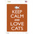 Keep Calm And Love Cats Novelty Rectangle Sticker Decal