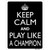 Play Like A Champion Novelty Rectangle Sticker Decal