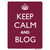 Keep Calm And Blog Novelty Rectangle Sticker Decal