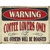 Warning Coffee Lovers Only Novelty Rectangle Sticker Decal