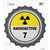 Radioactive Novelty Bottle Cap Sticker Decal