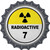 Radioactive Novelty Bottle Cap Sticker Decal