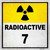 Radioactive 7 Novelty Square Sticker Decal