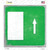 Up, Door Left Novelty Square Sticker Decal