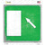 Right Diagonal Up Door Left Novelty Square Sticker Decal