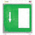 Down, Door Right Novelty Square Sticker Decal