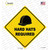 Hard Hats Required Novelty Diamond Sticker Decal