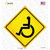 Handicap Yellow Novelty Diamond Sticker Decal