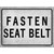 Fasten Seatbelt Novelty Rectangle Sticker Decal