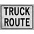 Truck Route Novelty Rectangle Sticker Decal