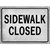 Sidewalk Closed Novelty Rectangle Sticker Decal