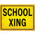 School XING Novelty Rectangle Sticker Decal