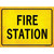 Fire Station Novelty Rectangle Sticker Decal