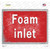 Foam Inlet Red Novelty Rectangle Sticker Decal