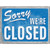 Sorry Were Closed Blue Novelty Rectangle Sticker Decal