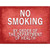 No Smoking Red Novelty Rectangle Sticker Decal