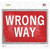 Wrong Way Novelty Rectangle Sticker Decal