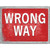 Wrong Way Novelty Rectangle Sticker Decal