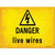 Danger Live Wires Novelty Rectangle Sticker Decal