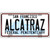 Alcatraz Metal Novelty License Plate
