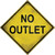 No Outlet Textured Novelty Diamond Sticker Decal