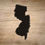 New Jersey Shape Letter Tile Novelty Square Sticker Decal